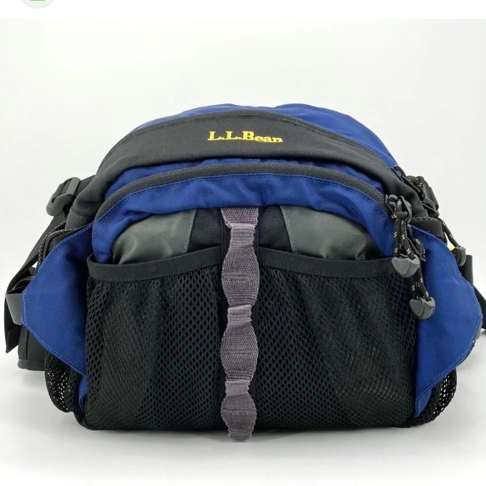 L.L. Bean Black and Gray large waist bag.